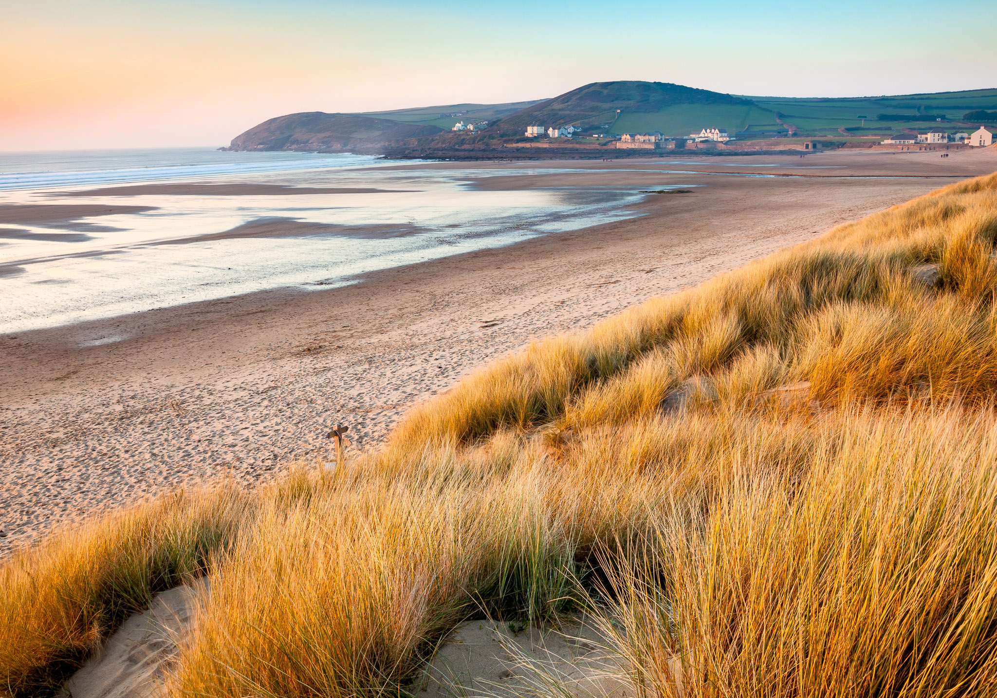 Croyde beach on the South West Coast Path