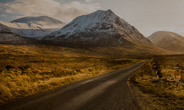 Road leading to mountain